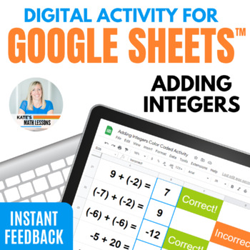 Preview of Adding Positive and Negative Integers Digital Activity for Google