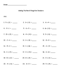 adding a subtracting positive and negative numbers help