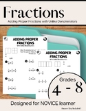 Adding Proper Fractions with UNLIKE Denominators ~ Practice