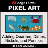 Adding Quarters & Dimes & Nickels & Pennies - Pixel Art Ma