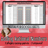 Adding Rational Numbers 2 Player Racing Games - SELF CHECKING