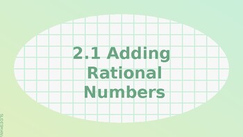 Preview of Adding Rational Numbers PowerPoint