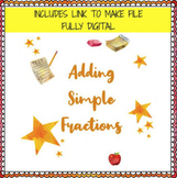 Adding Simple Fractions Worksheets (Editable!)