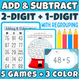 Adding & Subtracting 2-Digit & 1-Digit Numbers With Regrou