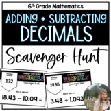 Adding and Subtracting Decimals Scavenger Hunt for 6th Grade Math