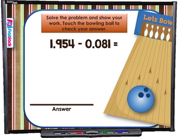 Preview of Adding Subtracting Decimals SMART BOARD Game (CSS 5.NBT.B.7)