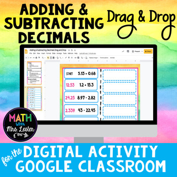 Preview of Adding & Subtracting Decimals Drag & Drop Digital Activity Distance Learning