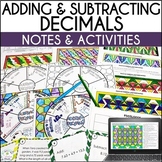 Adding & Subtracting Decimals Guided Math Notes, Color by 
