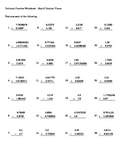 Adding / Subtracting Decimals - Max 9 Decimal Places (Lined Up)
