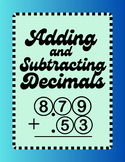 Adding & Subtracting Decimals Performance Task (SAVVAS Com