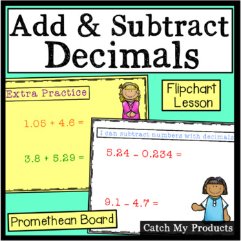 Preview of Adding & Subtracting Decimals for PROMETHEAN Board
