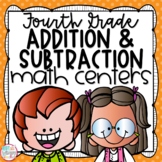 Adding & Subtracting FREE Math Centers FOURTH GRADE