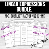 Adding, Subtracting, Factoring And Expanding Linear Expressions.