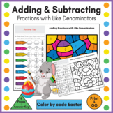 Adding & Subtracting Fraction with Like Denominators Color