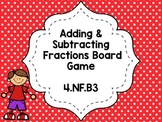 Adding & Subtracting Fractions Board Game 4.NF.B.3