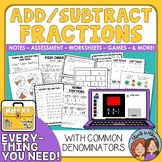 Adding & Subtracting Fractions (Common Denominators) Digit