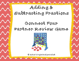Adding & Subtracting Fractions Connect Four Partner (or In