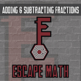 Adding & Subtracting Fractions Escape Room Activity - Prin