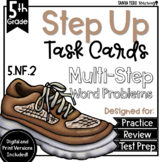 Adding Subtracting Fractions Math Multi-Step Word Problems Task Cards GOOGLE