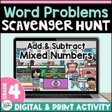 Adding & Subtracting Fractions & Mixed Numbers WORD PROBLE