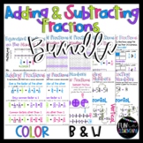 Adding and Subtracting Fractions Sheets Bundle *PP & Googl