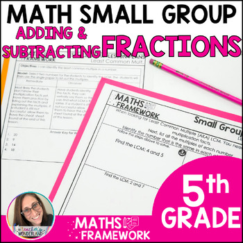 Preview of Adding & Subtracting Fractions Small Groups Plans & Work Mats - RTI Intervention