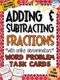 Adding & Subtracting Fractions Unlike Denominators Task Ca
