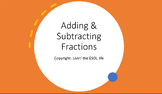 Adding Subtracting Fractions Unlike Denominators Unit Less