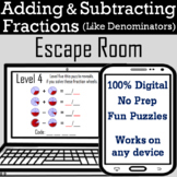 Adding & Subtracting Fractions With Like Denominators Game