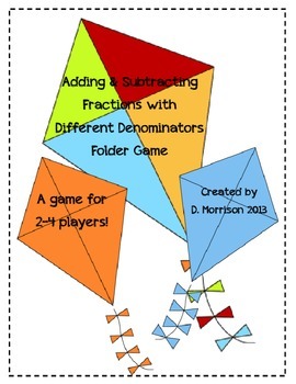 Fractions Are My Game Fractions math Centers File Folder Games 2nd grade 