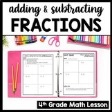 Adding & Subtracting Fractions with Like Denominators Work