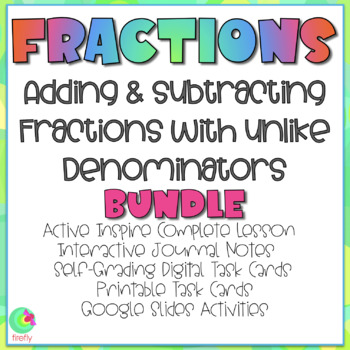 Preview of Adding & Subtracting Fractions with Unlike Denominators HUGE Digital Bundle!