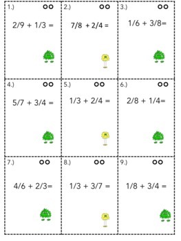 adding subtracting fractions with unlike denominators leveled activities