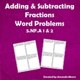 Adding & Subtracting Fractions with Unlike Denominators Word Problems