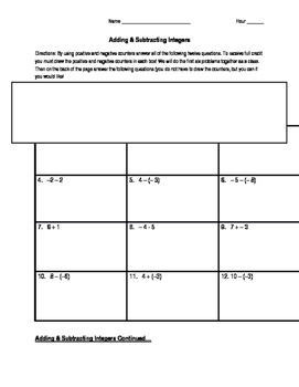 lesson 2 homework practice add integers