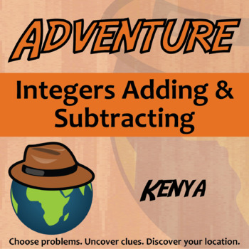 Preview of Adding & Subtracting Integers Activity - Printable & Digital - Kenya Adventure