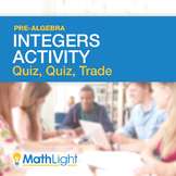 Adding & Subtracting Integers Group Activity: Quiz, Quiz Trade