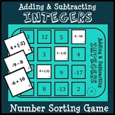 Adding & Subtracting Integers Math Game, Integer Math Cent