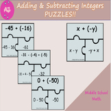 Adding & Subtracting Integers - PUZZLES!  Activity 