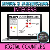 Adding & Subtracting Integers Using Counters (Digital)- Di