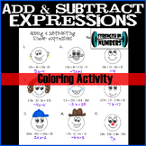 Adding & Subtracting Linear Expressions Coloring Activity
