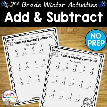 Preview of Adding & Subtracting Mentally within 20 Worksheets