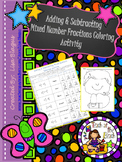 Adding & Subtracting Mixed Number Fractions Coloring Activity