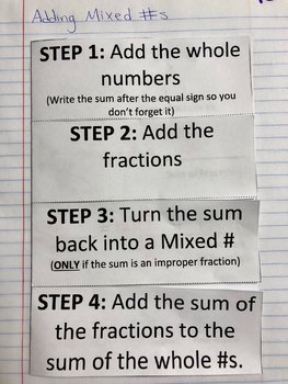 Preview of Adding & Subtracting Mixed Numbers- 2 Interactive Notebook Foldables