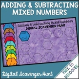 Adding & Subtracting Mixed Numbers Digital Scavenger Hunt