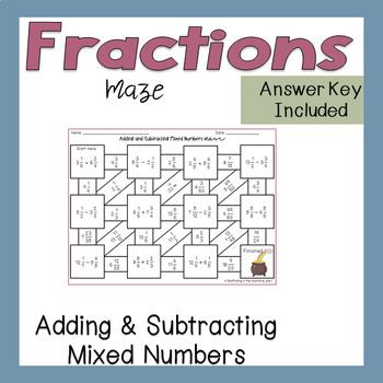 Preview of Adding & Subtracting Mixed Numbers Maze