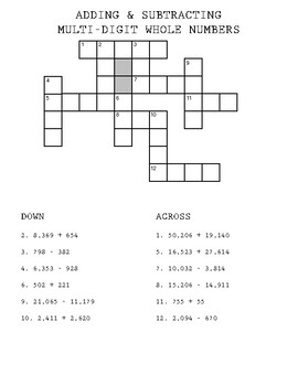 adding subtracting multi digit whole numbers by creating a brighter