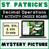 4th 5th 6th Grade Math ⭐ Decimal Operations ⭐  ST PATRICK'