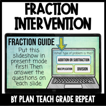 Preview of Adding Subtracting Multiplying Dividing Fraction Computation Intervention