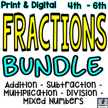 Preview of Adding, Subtracting, Multiplying, Dividing Fractions - Google Classroom
